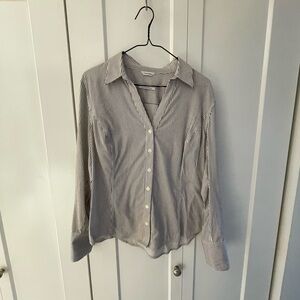 Calvin Klein Black and White Striped Shirt